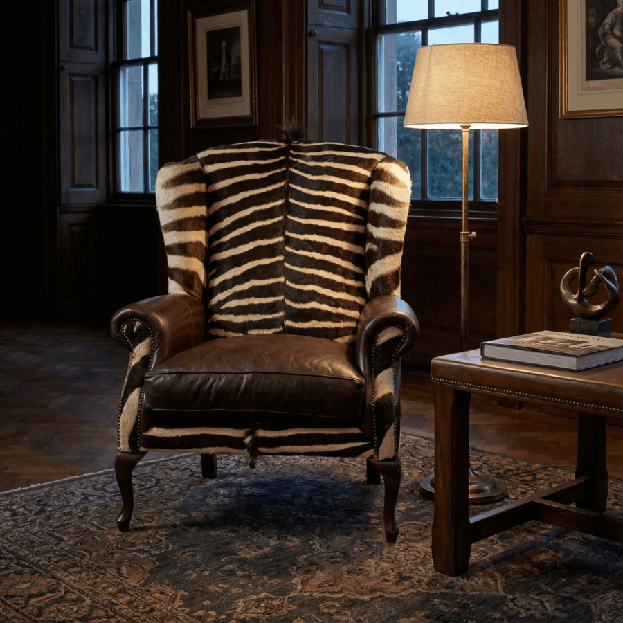 Idube Wingback With Zebra Inback